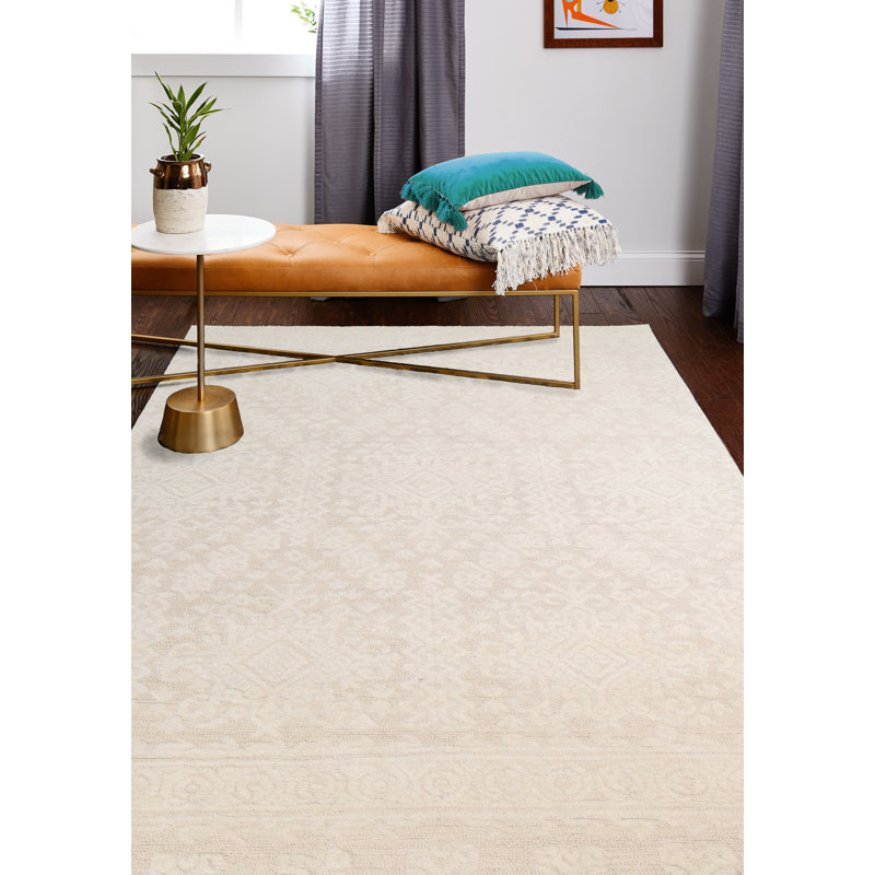 Langley Street Luzia Handmade Hand Tufted Wool Ivory/Cream Rug